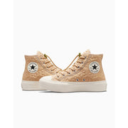 CONVERSE WOMEN'S 9 CTAS A08721C LIFT HI PLATFORM QUILTED KHAKI FLORAL