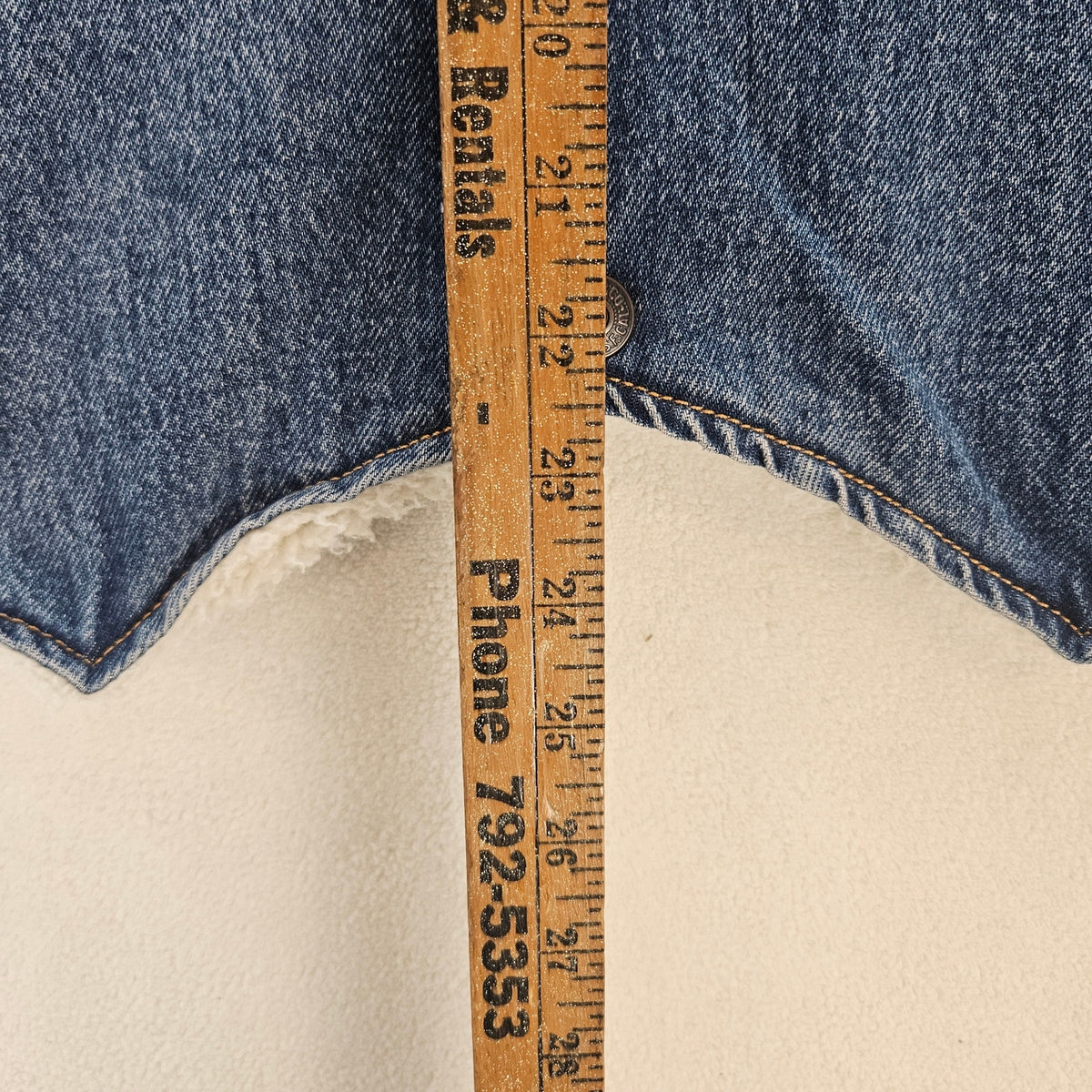 LEVI'S MEN'S SMALL WESTERN DENIM SHERPA VEST NWT SKY DESERT MEDIUM WASH