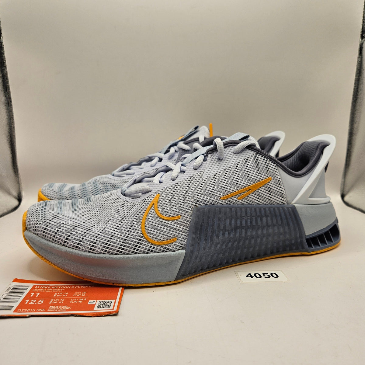 NIKE MEN'S 11 METCON 9 EASYON GREY GYM SHOES DZ2615-005 NWOB