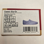 VANS MEN'S 10.5 CLASSIC SLIP ON PASTEL MONO DUSTY BLUE NWOB