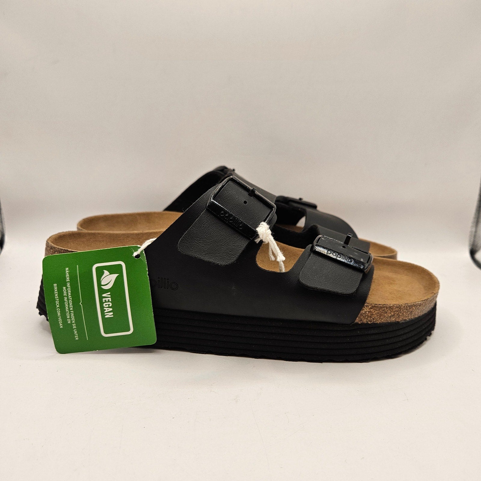 PAPILLIO BY BIRKENSTOCK WOMEN'S 9 TWO STRAP ARIZONA PLATFORM SLIDE COMFORT NWT
