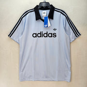 ADIDAS MEN'S LARGE ARCHIVE COLLAR ENGINEERED SKY BLUE BLACK REGULAR FIT KE2453