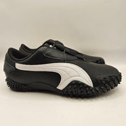 PUMA WOMEN'S 7.5 MOSTRO PERFORATED BLACK WHITE LEATHER SHOES 400992-02