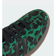 ADIDAS ORIGINALS WOMEN'S 8.5 SAMBA OG LEOPARD SEMI SCREAMING GREEN HQ9374 NWOB