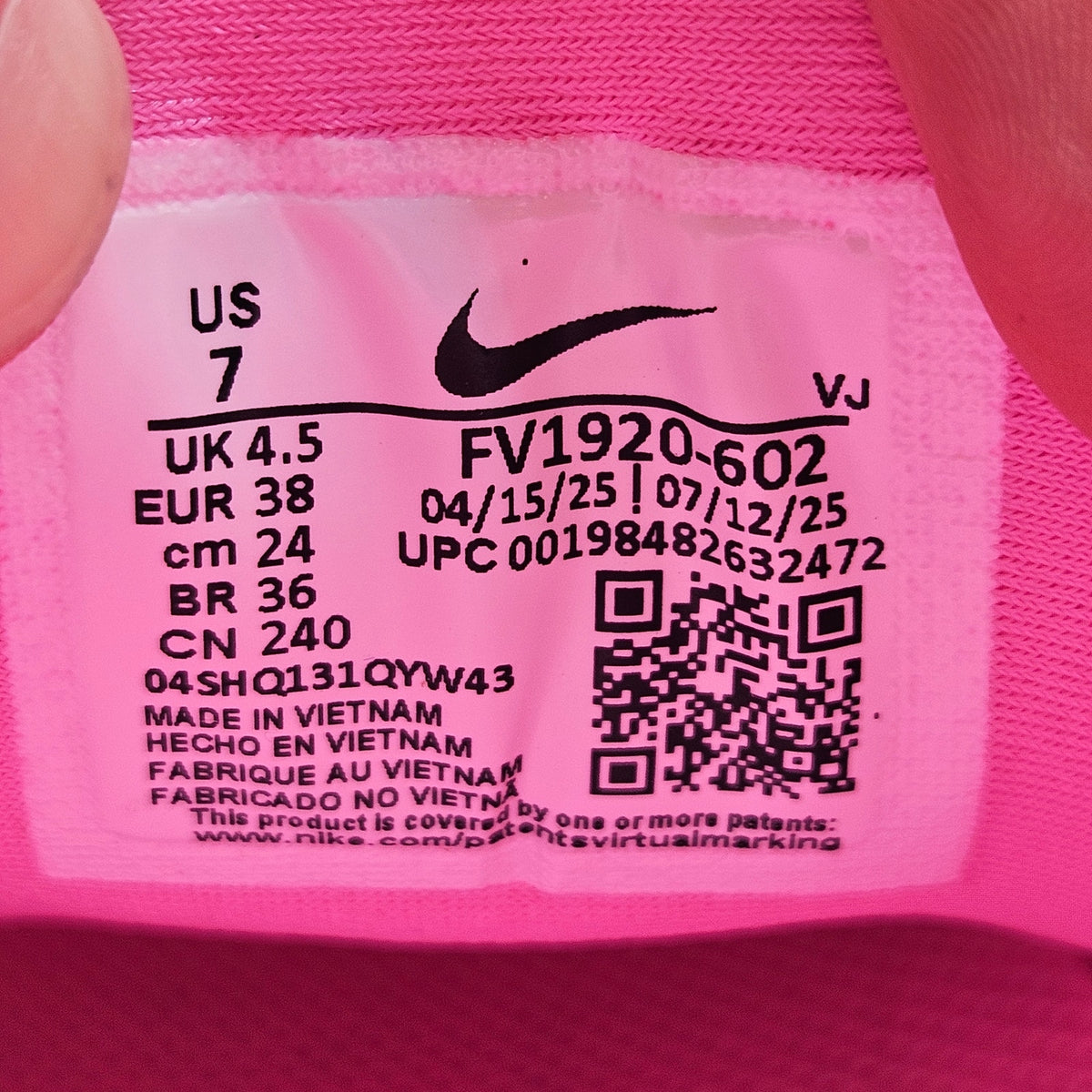 NIKE WOMEN'S 7 AIR MAX MUSE PINK SPELL FV1920-602 NWOB LOW TOP SNEAKER