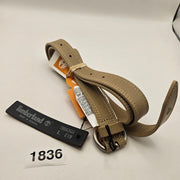 TIMBERLAND WOMEN'S L OVAL BUCKLE BELT BEIGE MADE IN ROMANIA TB0A2N66 EI9 NWT
