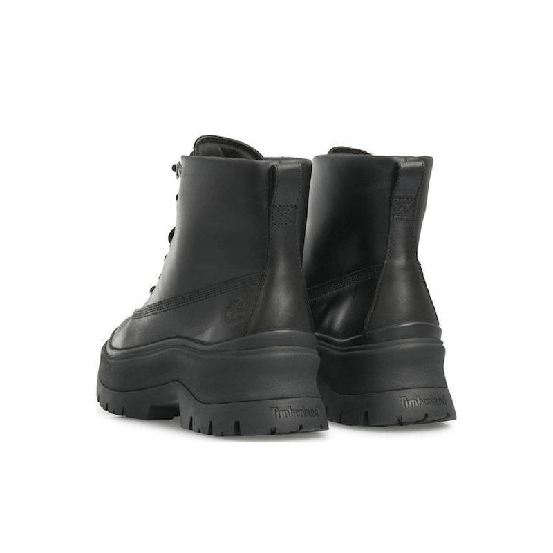 TIMBERLAND WOMEN'S 10 ROXIE LANE LACE UP BOOT BLACK FULL GRAIN NIB