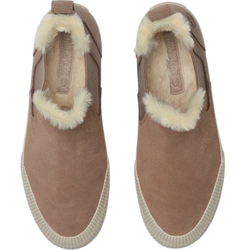 TIMBERLAND WOMEN'S 5.5 SKYLA BAY 2.0 MID WARM LINED SNEAKER TAUPE SUEDE NIB