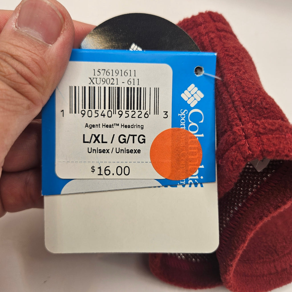 COLUMBIA UNISEX L/XL MAROON AGENT HEAT HEADRING NWT OMNIHEAT