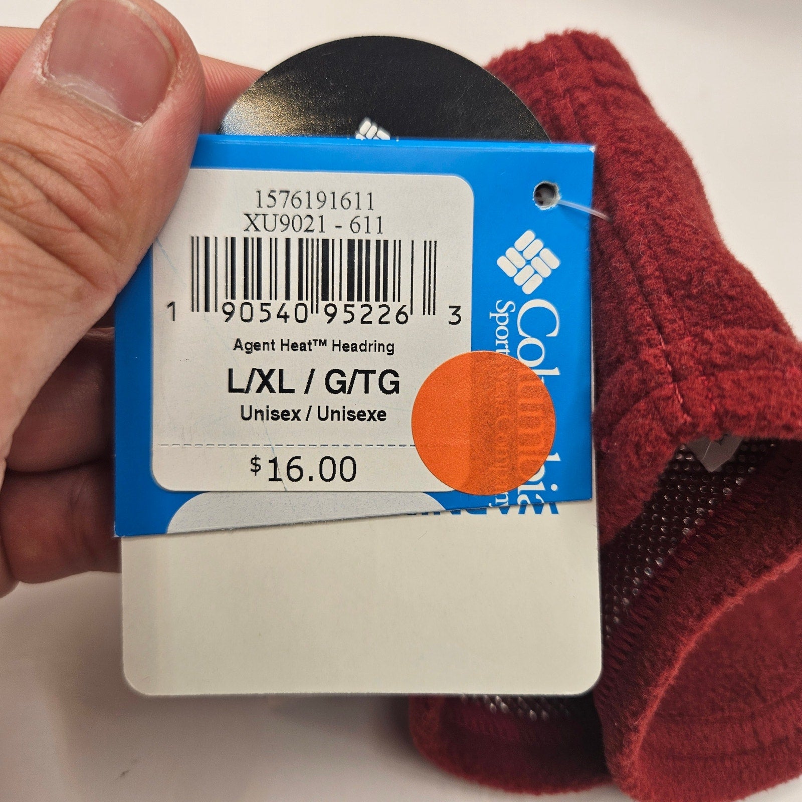 COLUMBIA UNISEX L/XL MAROON AGENT HEAT HEADRING NWT OMNIHEAT