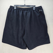 NIKE MEN'S XXL STANDARD ISSUE BLACK TERRY CLOTH TRAINING SHORTS DRAWSTRINGS