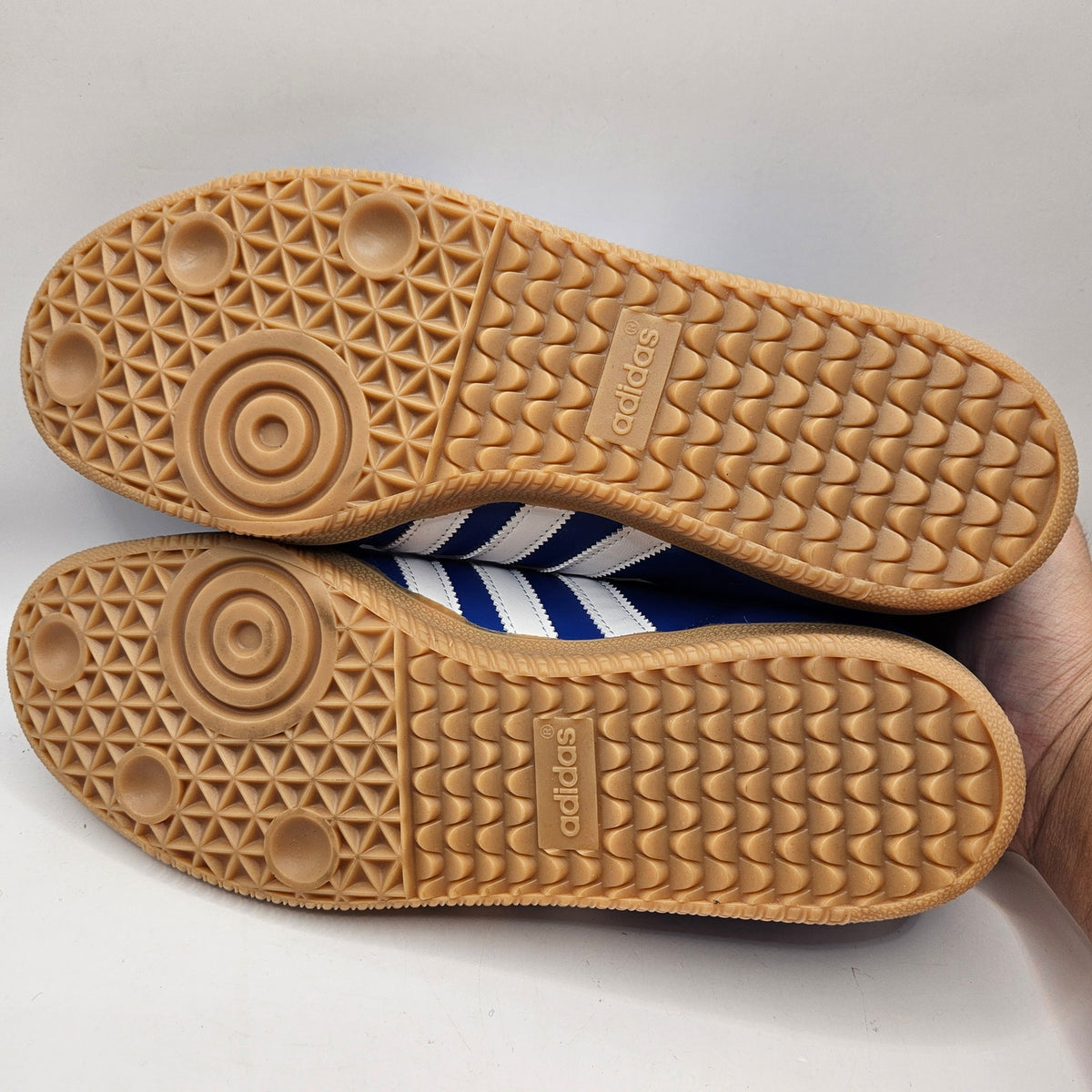 ADIDAS ORIGINALS MEN'S 10.5 SAMBA OG BLUE LEATHER WHITE GUM JR0882 LOW TOP