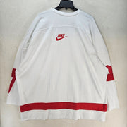 NIKE MEN'S XXL SPORTSWEAR CLUB HOCKEY JERSEY OVERSIZED WHITE RED NWT HV1137-100