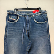 DIESEL MEN'S 34X32 D-SERT STRAIGHT LEG JEANS MADE IN TUNISIA STRING BELT