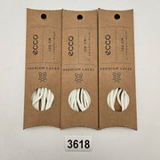 LOT OF 3 - ECCO PREMIUM LACES SPORTY ROUND 120CM WHITE 1X3PAIRS
