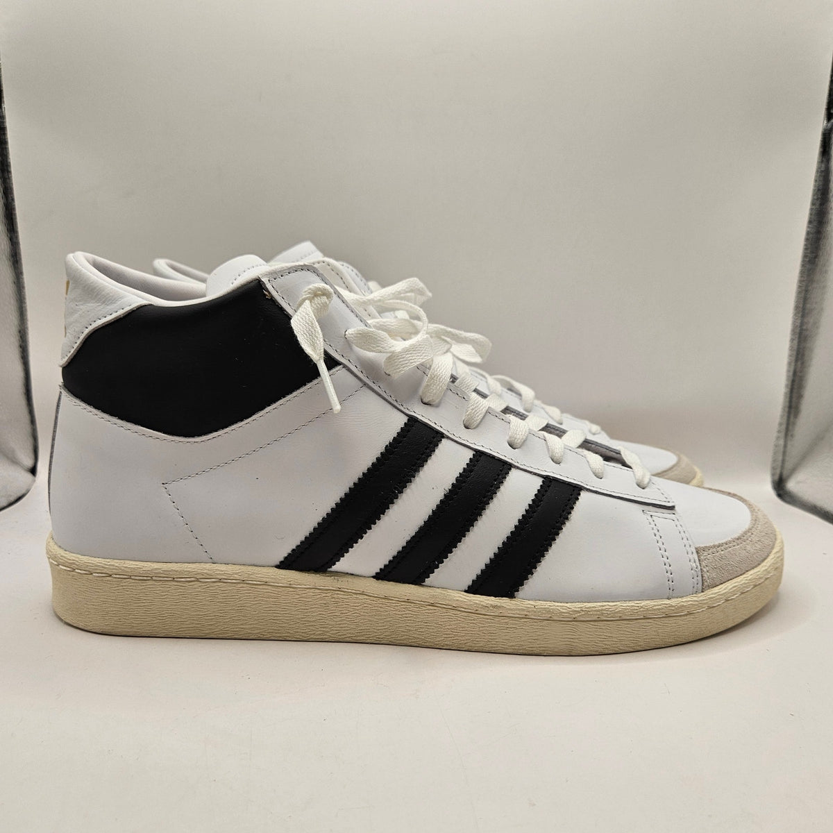 ADIDAS ORIGINALS MEN'S 13 JABBAR HI CLOUD WHITE CORE BLACK JI3445 NWOB