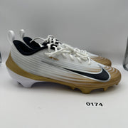 NIKE Men's 12 Vapor Speed 3 White/Gold Football Cleats FB3303-103