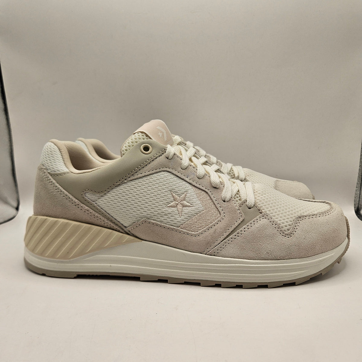 CONVERSE MEN'S 10 WAVE TRAINER VINTAGE WHITE CREAM LOW TOP SNEAKER NWOB A13462C