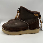 UGG Women's 5 Campfire Crafted Regenerate Suede Leather Brown Boots 1144017 NWOB
