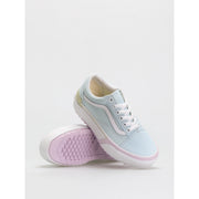 VANS WOMEN'S 10 OLD SKOOL STACKED PLATFORM BLUE WHITE PINK NIB