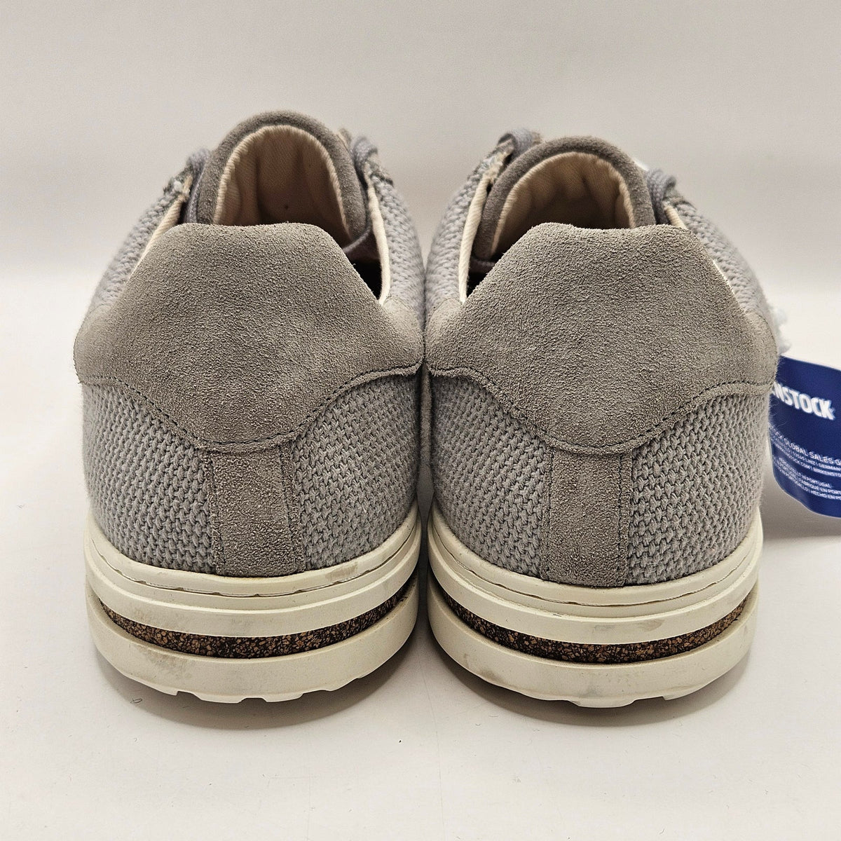 BIRKENSTOCK MEN'S 9 BEND LOW LIGHT GREY TEXTILE LOW TOP SNEAKER MADE IN GERMANY