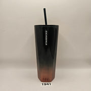 STARBUCKS WINTER HOLIDAY GREEN & ROSE GOLD GLITTER TUMBLER NWT