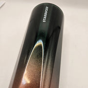 STARBUCKS WINTER HOLIDAY GREEN & ROSE GOLD GLITTER TUMBLER NWT