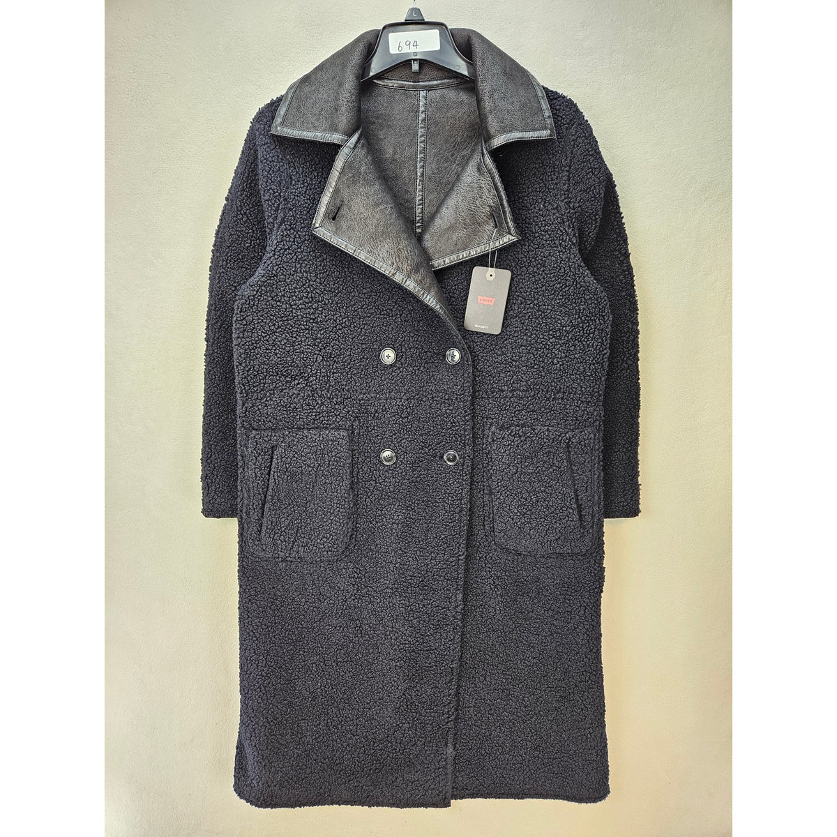 LEVI'S WOMEN'S XS NAOMI REVERSIBLE COAT CAVIAR BLACK A93530000