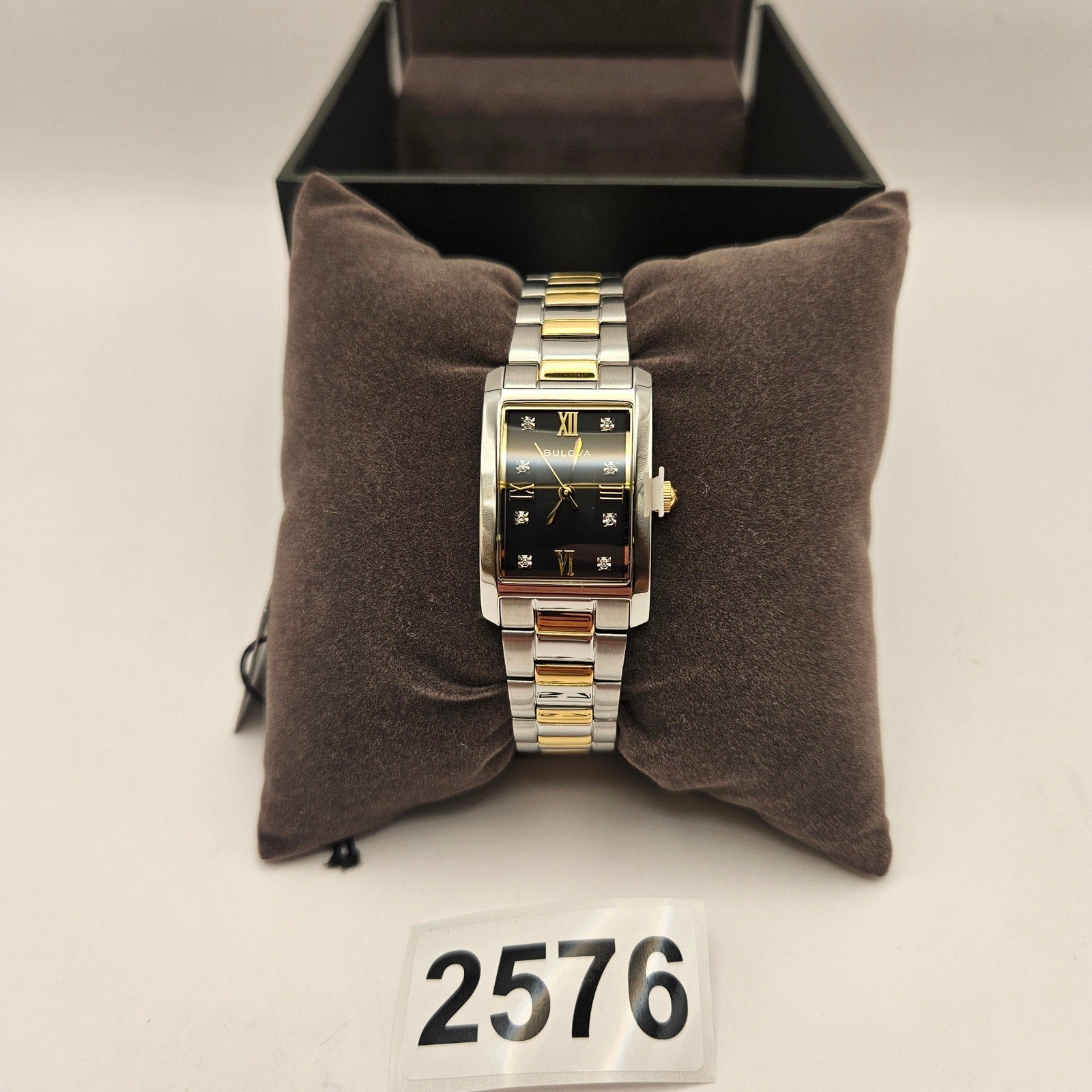 BULOVA CLASSIC DIAMOND LADIES QUARTZ WATCH 98P230 MSRP $499 NEW WITH TAGS