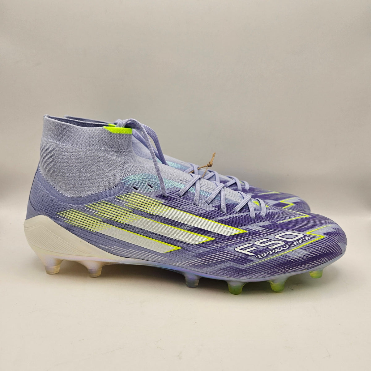 ADIDAS W10 F50 SPARKFUSION ELITE MID FG SOCCER CLEATS JH7648 PURPLE NWOB