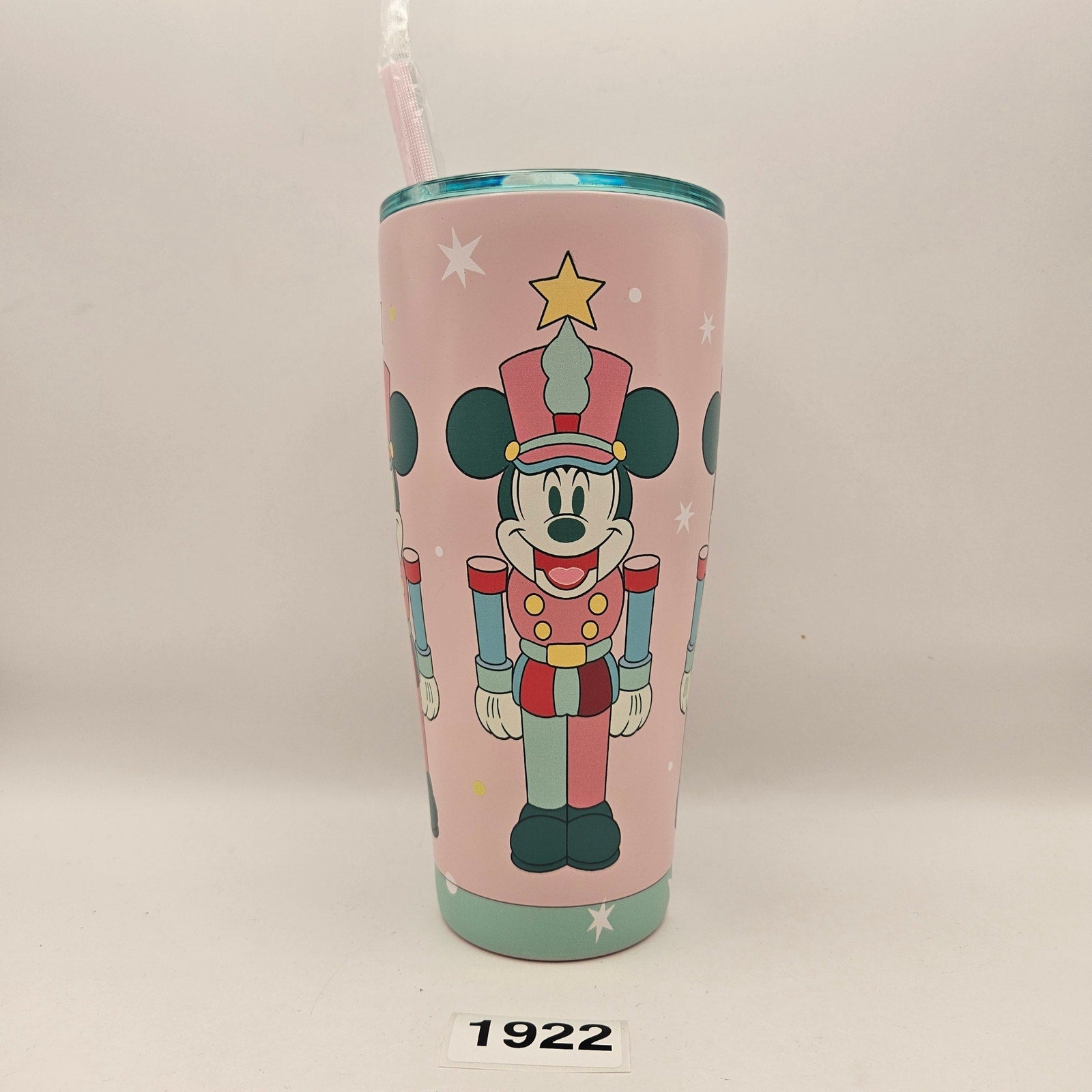 DISNEY MICKEY MOUSE NUTCRACKER PINK RARE CHRISTMAS TUMBER NEW