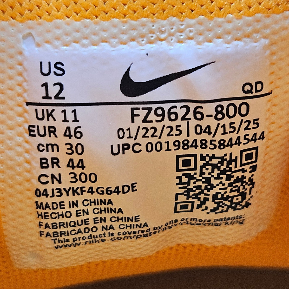 NIKE MEN'S 12 ZOOM JAVELIN ELITE 3 TRACK FIELD THROWING FZ9626-800 CITRON PULSE