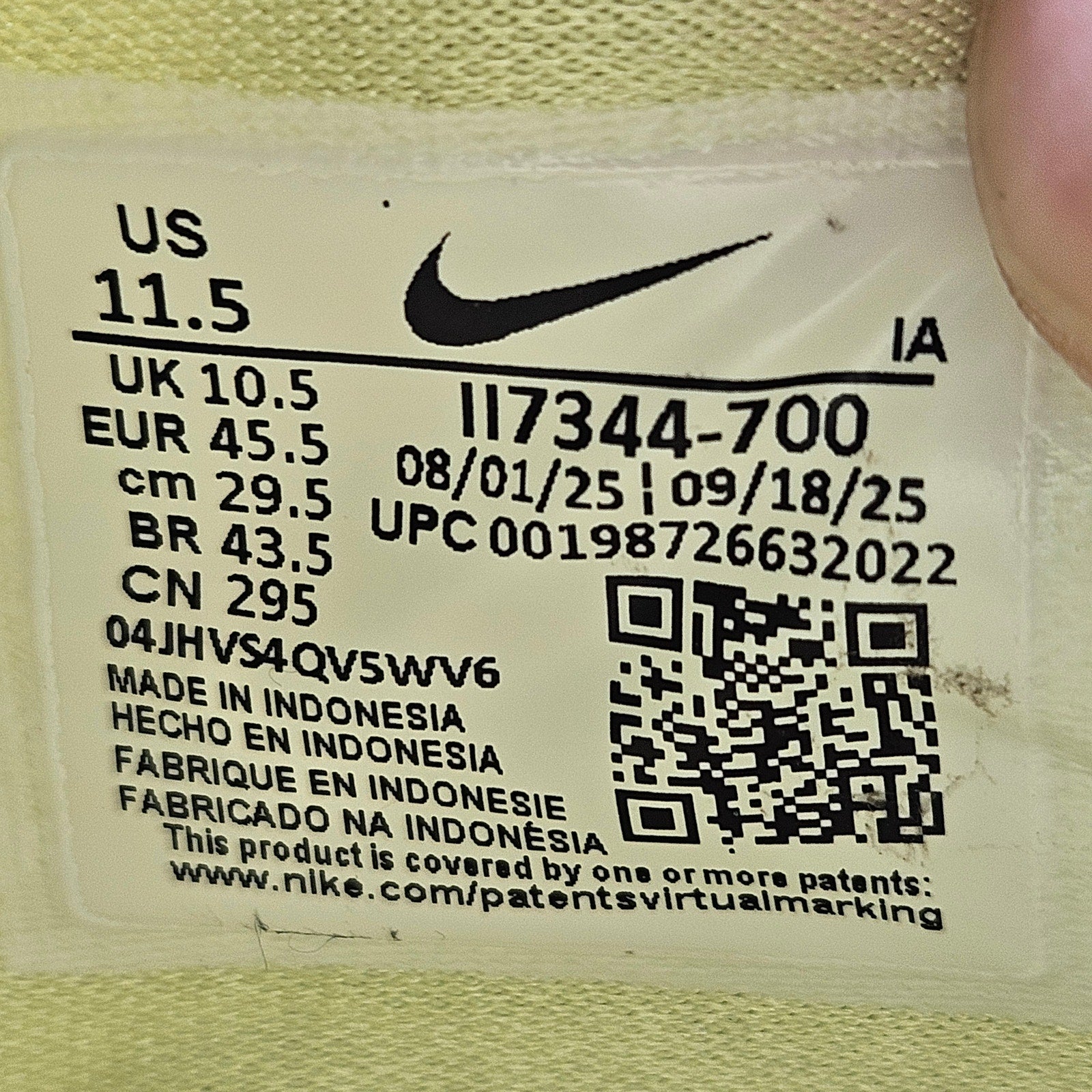 NIKE MEN'S 11.5 DIAMOND STANDOUT MCS BASEBALL CLEATS LIME II7344-700 NWOB