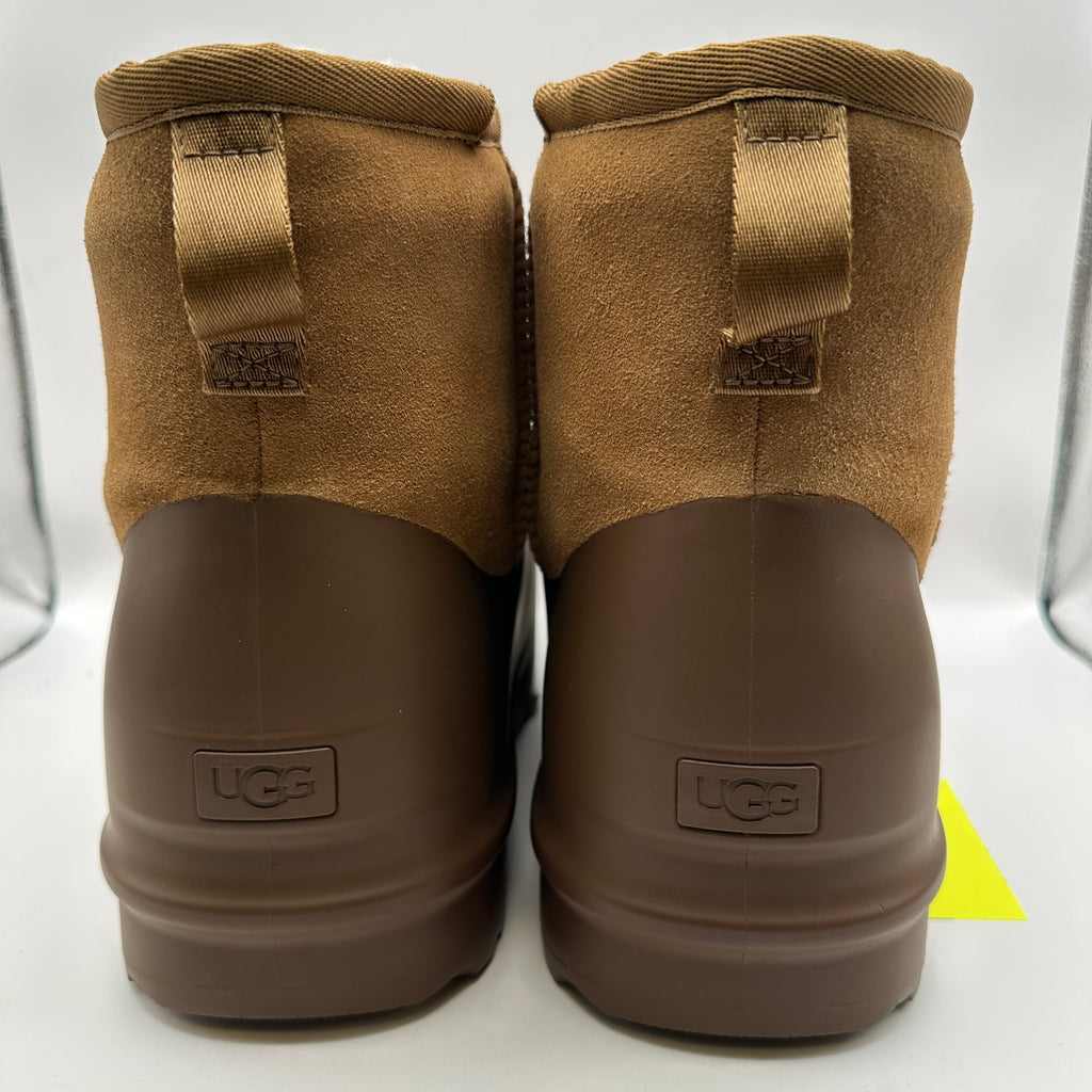 UGG Men's 10 Women's 11 CLASSIC MINI PUMPED MOLDED CHESTNUT SUEDE