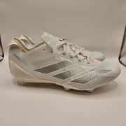 ADIDAS MEN'S 10.5 ELECTRIC FOOTBALL. CLEATS WHITE SILVER IE6286