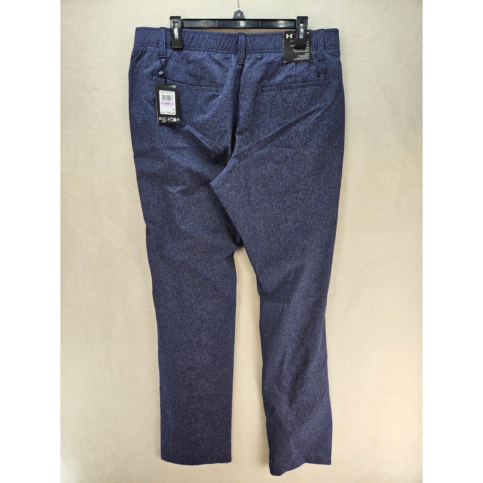 UNDER ARMOUR MEN'S 38X34 GOLF VENTED PANTS MIDNIGHT NAVY NWT