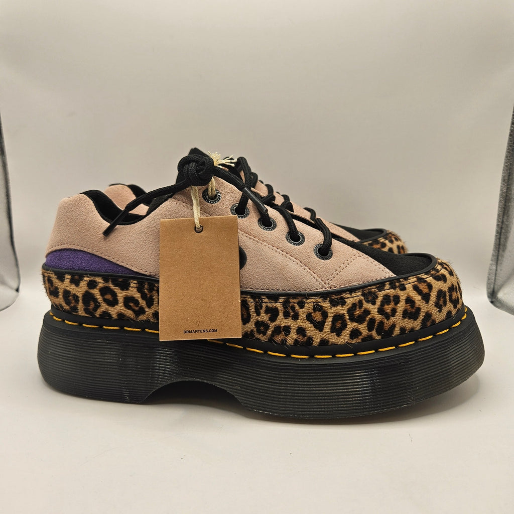 DR MARTENS WOMEN'S 8 BUZZ 5 EYE LEOPARD SUEDE PINK SUEDE PURPLE NWOB