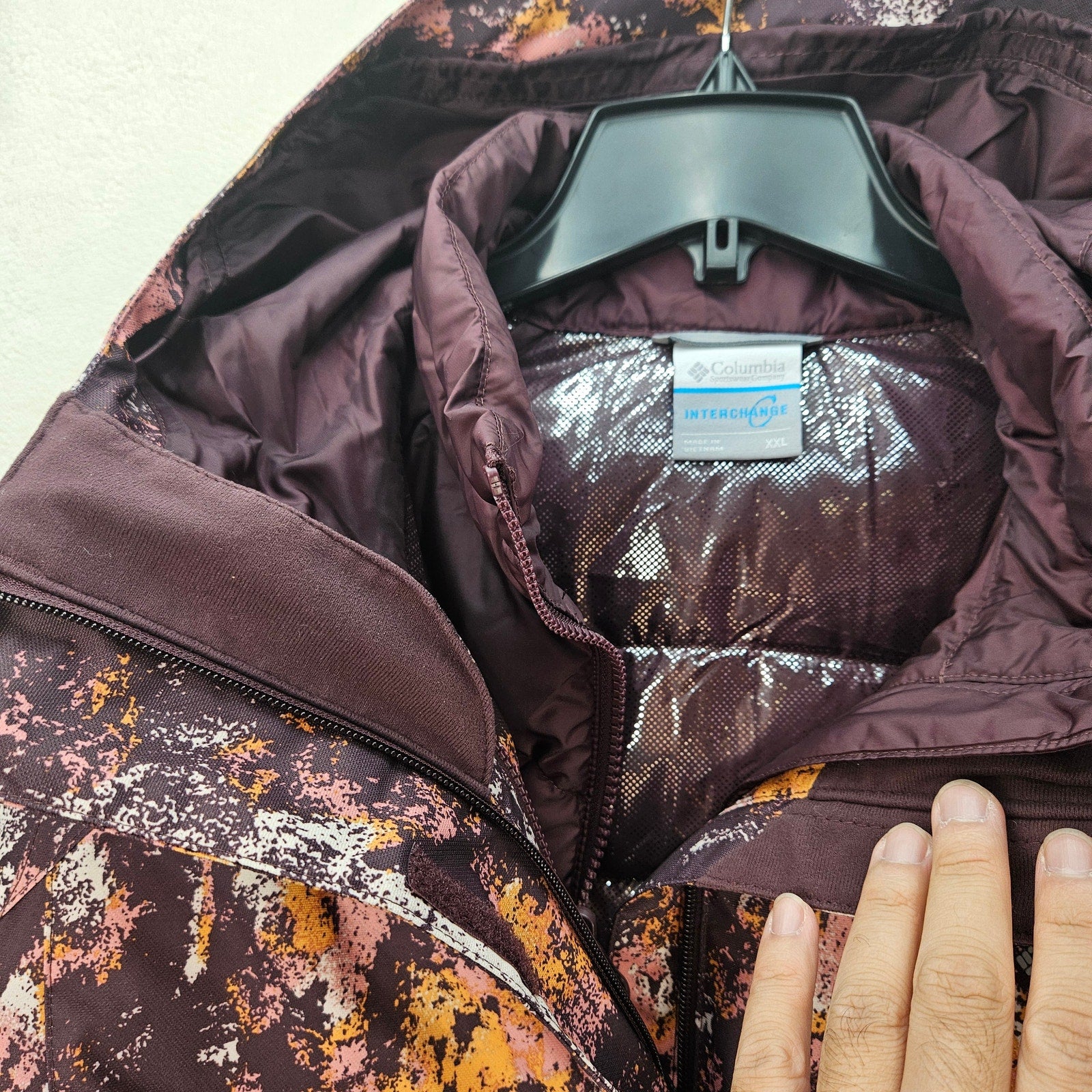 COLUMBIA WOMEN'S XXL 3 IN 1 INTERCHANGE WHIRLBIRD V PRINTED JACKET OMNI HEAT NWT