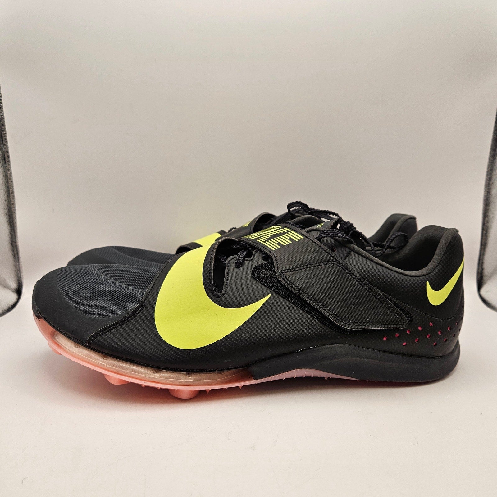 NIKE MENS 13 ZOOM ROTATIONAL 6 TRACK FIELD THROW SHOES BLK VOLT PINK CT0079-001
