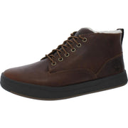 TIMBERLAND MEN'S 13 DAVIS SQUARE WP WARM LINED CHUKKA RUST FULL GRAIN DK BROWN