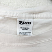LOT OF 2 PINK BY VICTORIA SECRET WOMEN'S XXL TSHIRT WHITE LAVENDER