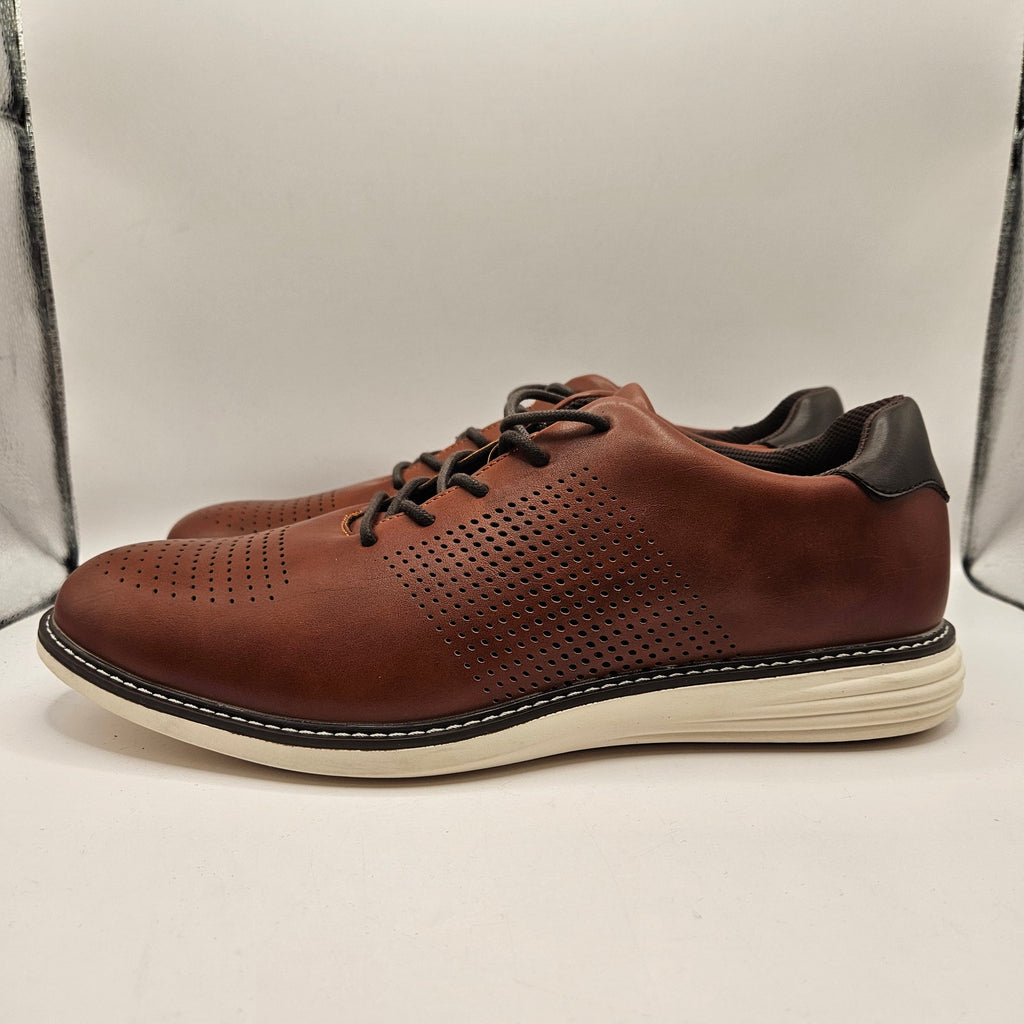 PERRY ELLIS MEN'S 12 PORTFOLIO HAMILTON BROWN OXFORD DRESS SHOES NWOB