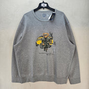 POLO RALPH LAUREN MEN'S XXL DEFENDER BEAR DOUBLE-KNIT SWEATSHIRT GRAY NWT