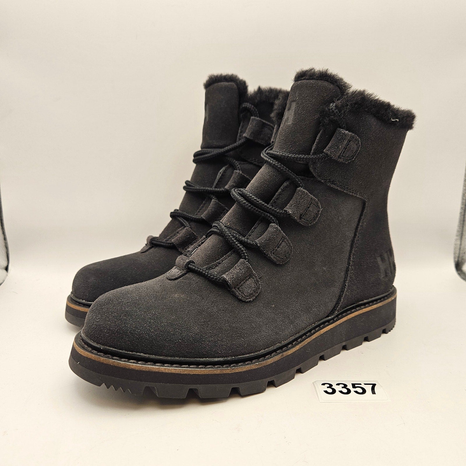 HELLY HANSEN WOMEN'S 6 WINTER BOOTS BLACK FAUX FUR LINED COLD WEATHER SNOW NWOB