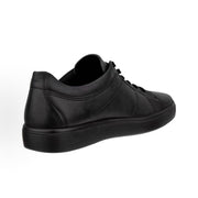 ECCO MEN'S 48 BLACK CLASSIC SNEAKER GENUINE LEATHER LOW TOP NIB RARE