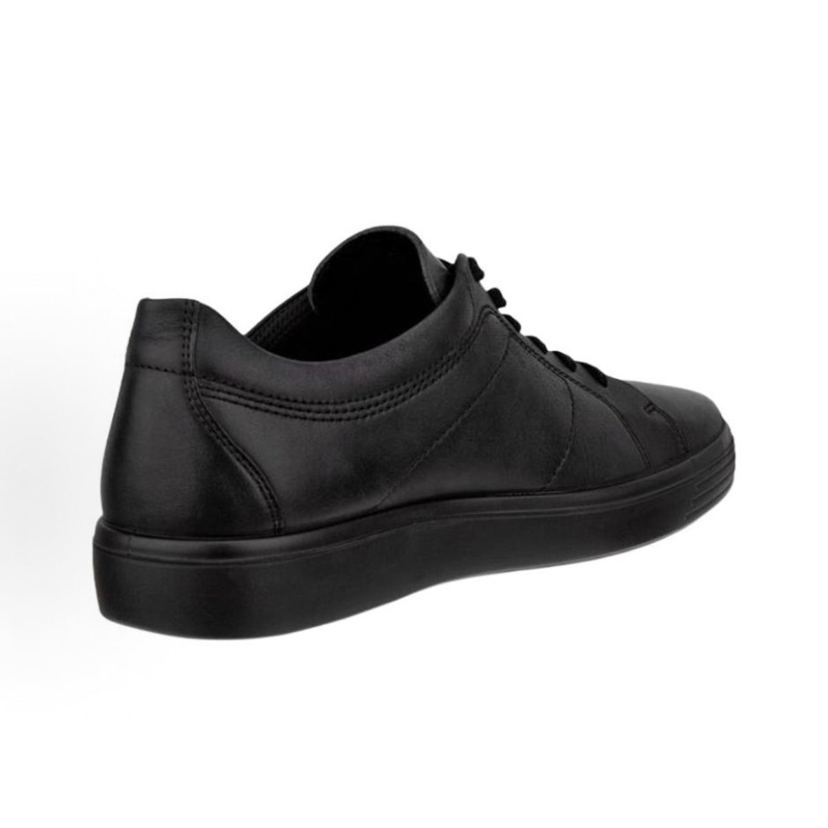 ECCO MEN'S 48 BLACK CLASSIC SNEAKER GENUINE LEATHER LOW TOP NIB RARE