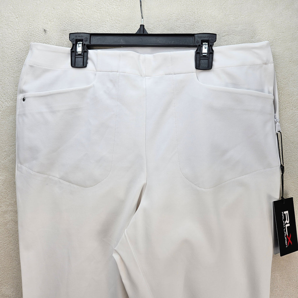 RLX RALPH LAUREN GOLF PANTS WOMEN'S 12 WHITE STRETCH MSRP $168 NWT