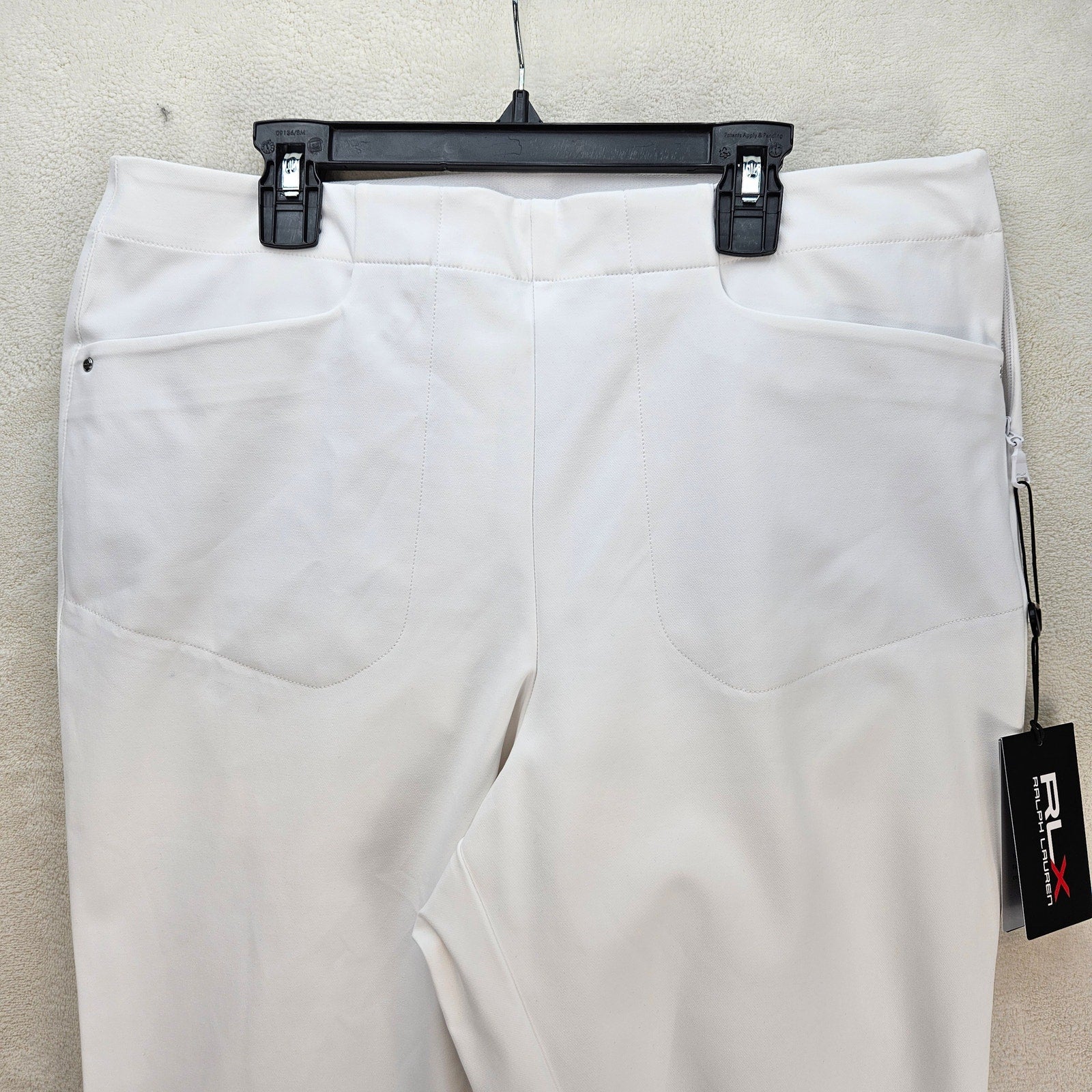 RLX RALPH LAUREN GOLF PANTS WOMEN'S 12 WHITE STRETCH MSRP $168 NWT