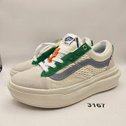 VANS WOMEN'S 7.5 OLD SKOOL HEAD SPACE COMFYCUSH WHITE GREEN ORANGE SNEAKER NWOB