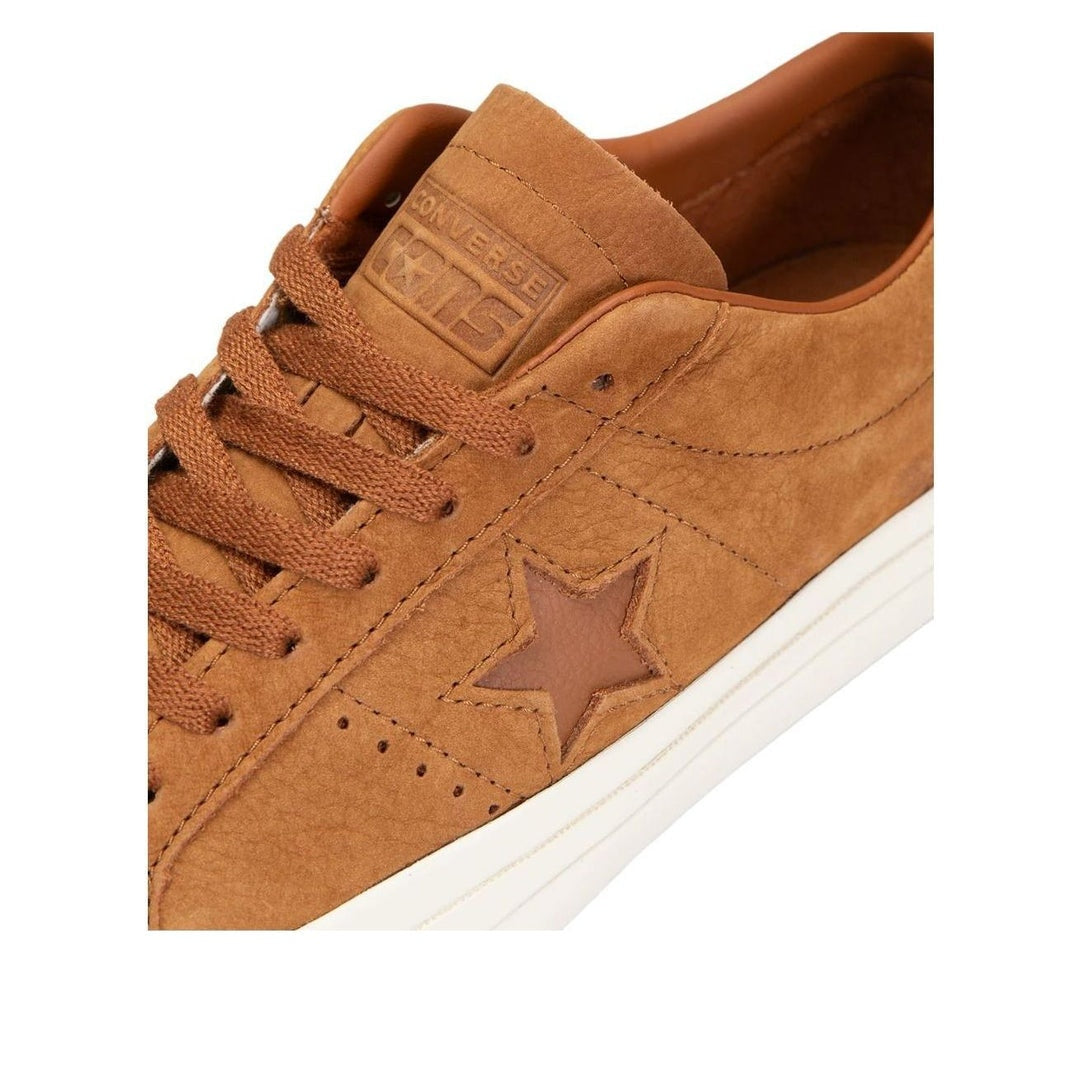 CONVERSE MEN'S 10.5 ON STAR PRO LOW NUBUCK WARM TAN EGRET SKATEBOARDING A09247C